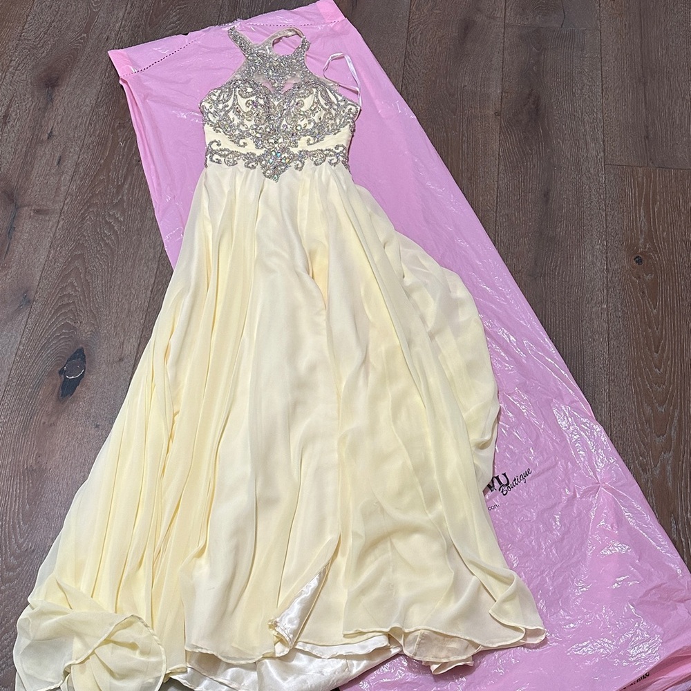 Tiffany Designs Prom Gown with Silver Embellishments Accents - Picture 6 of 16